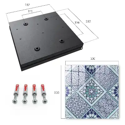 Kulcsdoboz Geometrikus minta kék árnyalatokban