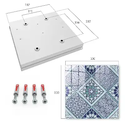 Kulcsdoboz Geometrikus minta kék árnyalatokban