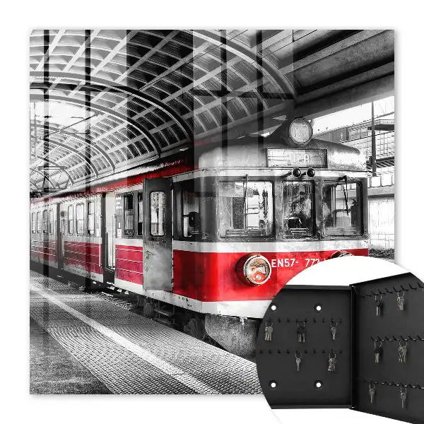 Kulcstároló szekrény Stílusos építészet vasúti szimmetriája