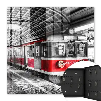 Kulcstároló szekrény Stílusos építészet vasúti szimmetriája