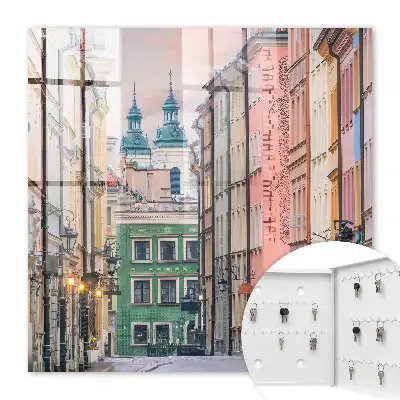 Kulcstartó szekrény Színes bérházak, bájos hangulat