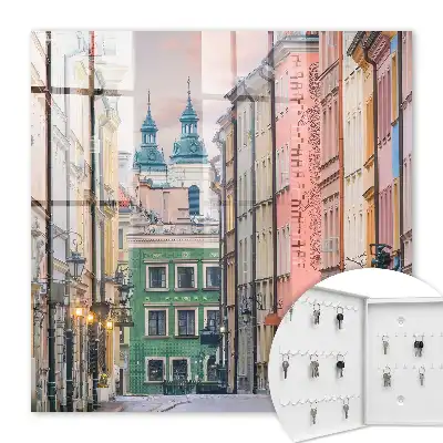 Kulcstartó szekrény Színes bérházak, bájos hangulat