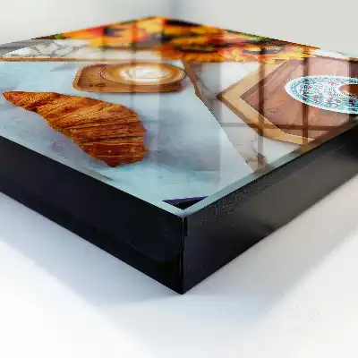 Kulcstároló szekrény Reggeli pillanatok kávé croissant