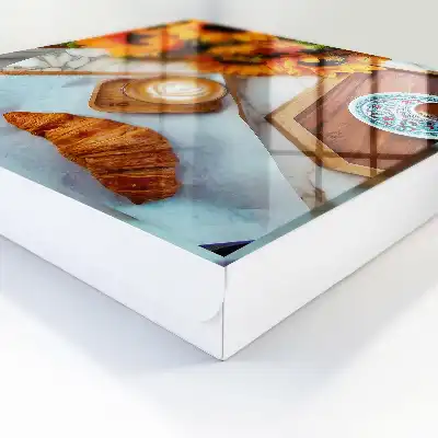 Kulcstároló szekrény Reggeli pillanatok kávé croissant