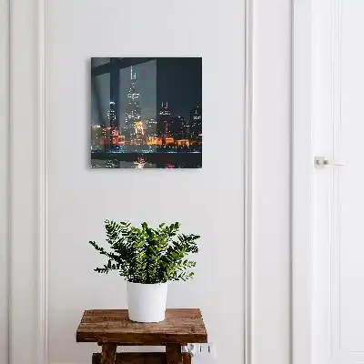Kulcstartó szekrény Egy fényekkel teli éjszakai város