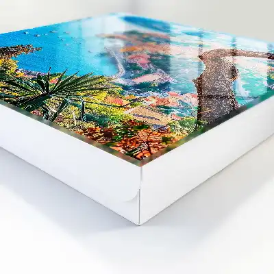 Kulcstároló doboz Az öböl partjának nyaraló tája