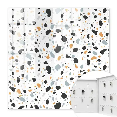 Kulcstároló doboz Terrazzo minta, formák harmóniája