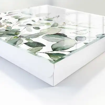 Kulcstároló doboz Zöld elegancia harmónia levelek