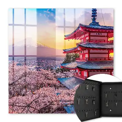 Kulcstároló doboz Japán harmónia cseresznyevirágzás