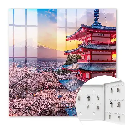 Kulcstároló doboz Japán harmónia cseresznyevirágzás