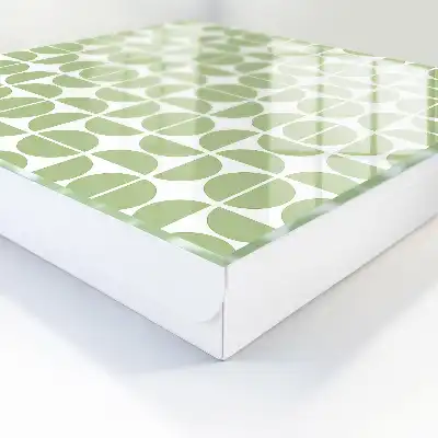 Kulcstároló szekrény Zöld geometria fehér alapon