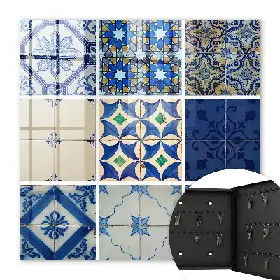 Kulcstároló szekrény Azulejos csempék egy csipetnyi kékkel