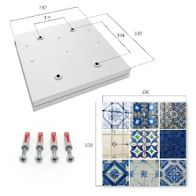 Kulcstároló szekrény Azulejos csempék egy csipetnyi kékkel