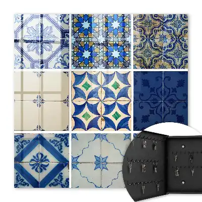 Kulcstároló szekrény Azulejos csempék egy csipetnyi kékkel