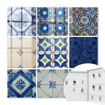 Kulcstároló szekrény Azulejos csempék egy csipetnyi kékkel