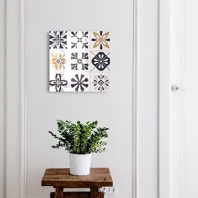 Kulcstartó szekrény Geometriai minták világos árnyalatokban