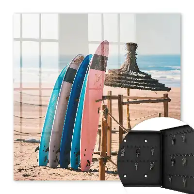 Kulcsdoboz Strand szörfdeszkák kék ég