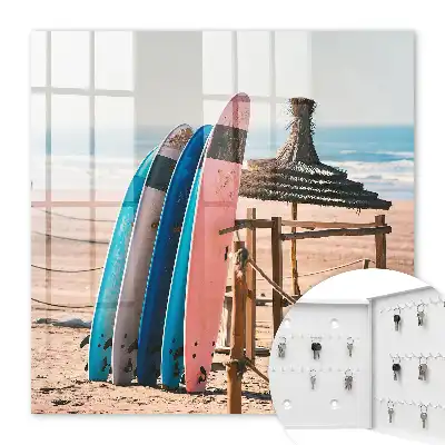 Kulcsdoboz Strand szörfdeszkák kék ég