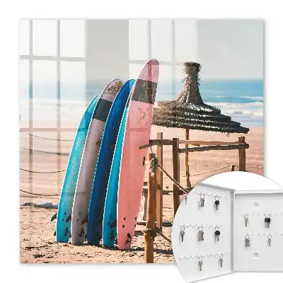Kulcsdoboz Strand szörfdeszkák kék ég