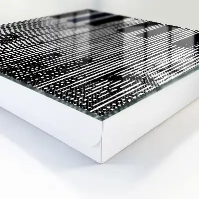 Kulcstartó szekrény Geometriai vonalak fekete-fehér színekben