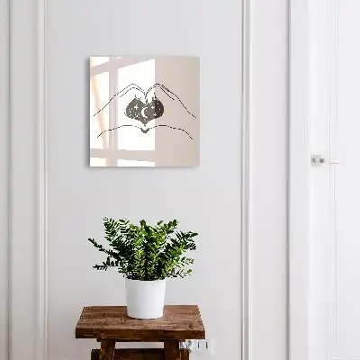 Kulcstartó szekrény Minimalista szívtér