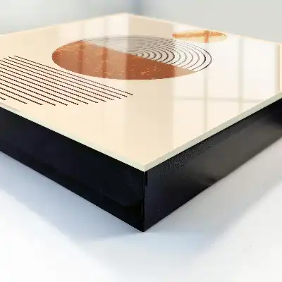 Kulcstároló doboz Retro geometria bézs háttérrel