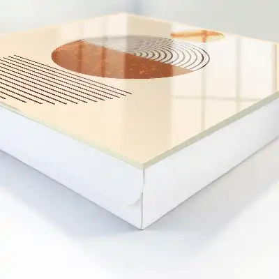 Kulcstároló doboz Retro geometria bézs háttérrel