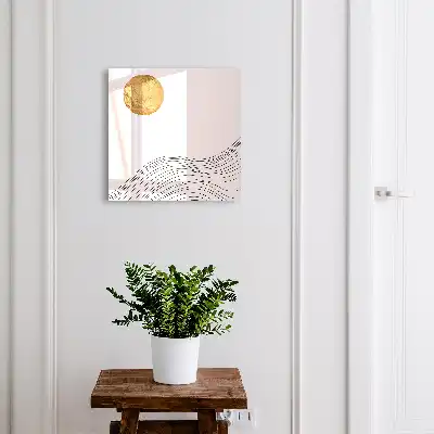 Kulcstároló doboz Hullámok és egy fénykör a háttérben