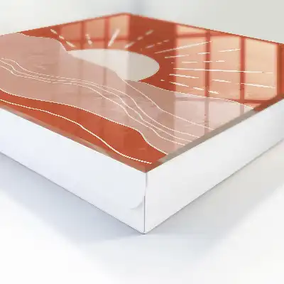 Kulcstároló szekrény Narancssárga hajnal minimalista grafikában