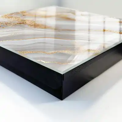 Kulcstároló szekrény Absztrakt elegancia sárga díszítéssel