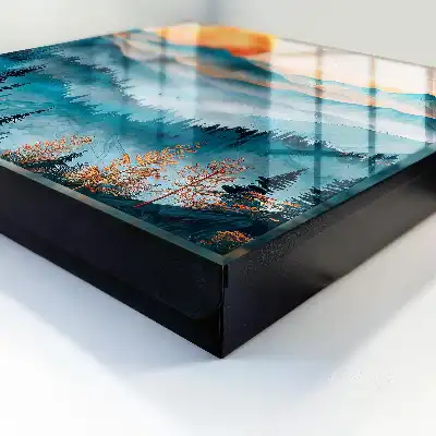 Kulcsdoboz Hegyi naplemente hegyekkel és nappal