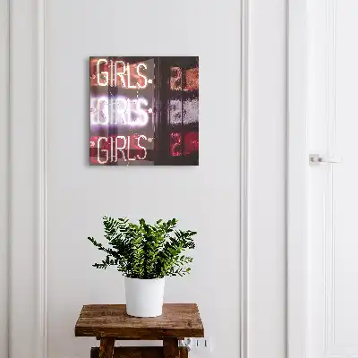 Kulcstároló szekrény Az éjszakai város neonreklámja