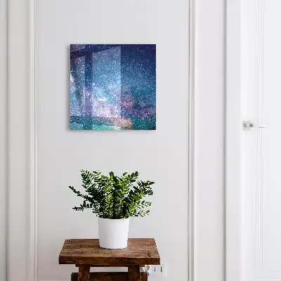Kulcstartó szekrény falra Egy csillagokkal teli kozmikus éjszaka