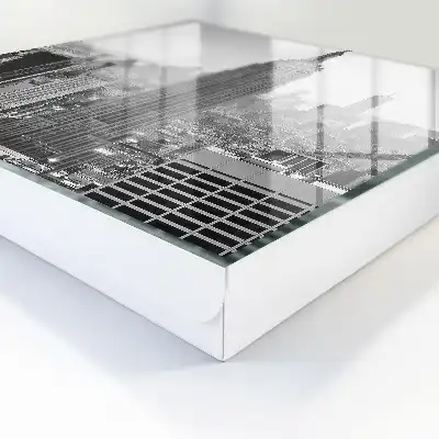 Kulcsdoboz A város panorámája kontrasztos hangulattal
