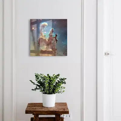 Kulcstartó szekrény falra Egy színekkel teli kozmikus vízió