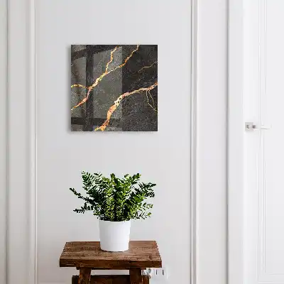 Kulcstartó szekrény falra Egy eleganciával teli fekete és narancssárga kő