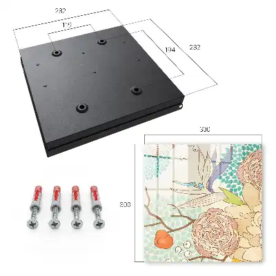 Kulcsdoboz Absztrakt geometriai virágok