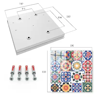 Kulcstartó szekrény falra Harmonikus virágos mozaik elrendezés