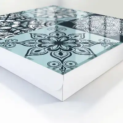 Kulcstároló szekrény Geometrikus minták hideg tónusokban