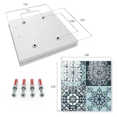 Kulcstároló szekrény Geometrikus minták hideg tónusokban