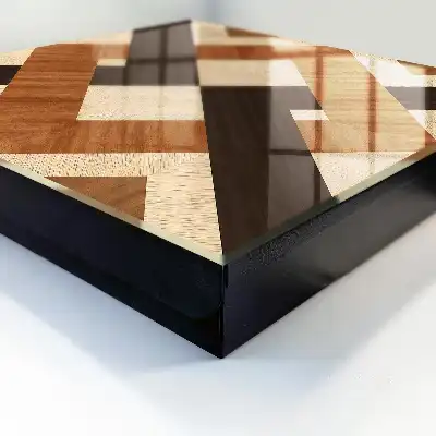 Kulcstároló doboz Modern geometriai barna fekete
