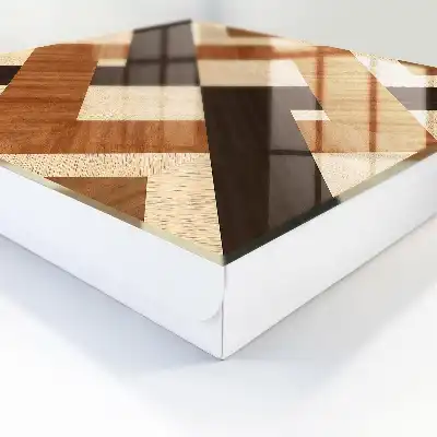 Kulcstároló doboz Modern geometriai barna fekete