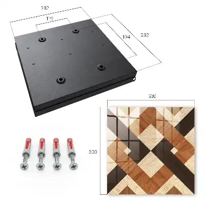 Kulcstároló doboz Modern geometriai barna fekete