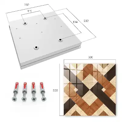 Kulcstároló doboz Modern geometriai barna fekete