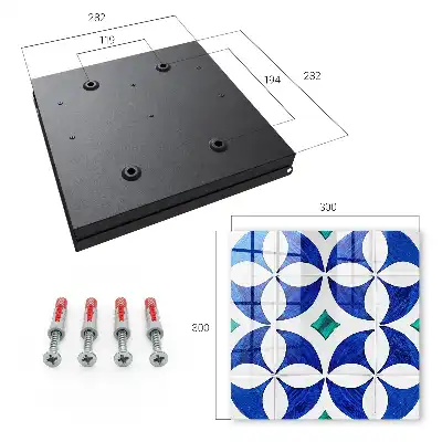 Kulcsdoboz Geometrikus motívum kékeszöld árnyalatokban