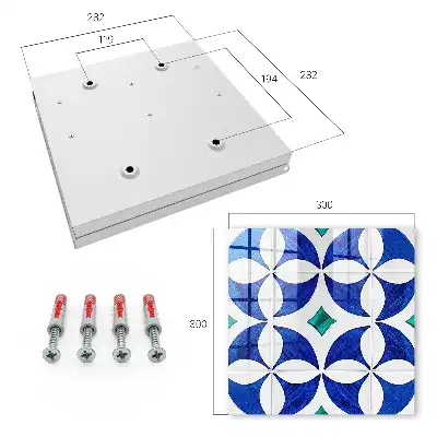 Kulcsdoboz Geometrikus motívum kékeszöld árnyalatokban