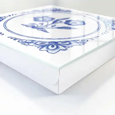 Kulcstartó szekrény falra Kék virágok árnyalatokban