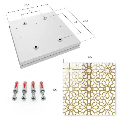 Kulcstároló szekrény Geometrikus minta harmonikus elrendezésben