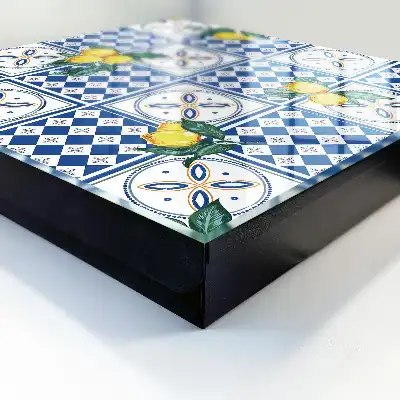 Kulcstároló szekrény Citrom geometrikus csempe