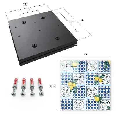 Kulcstároló szekrény Citrom geometrikus csempe